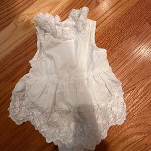 GAP White Lace Baby Romper- worn once